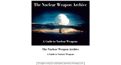Desktop Screenshot of nuclearweaponarchive.org