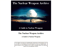 Tablet Screenshot of nuclearweaponarchive.org